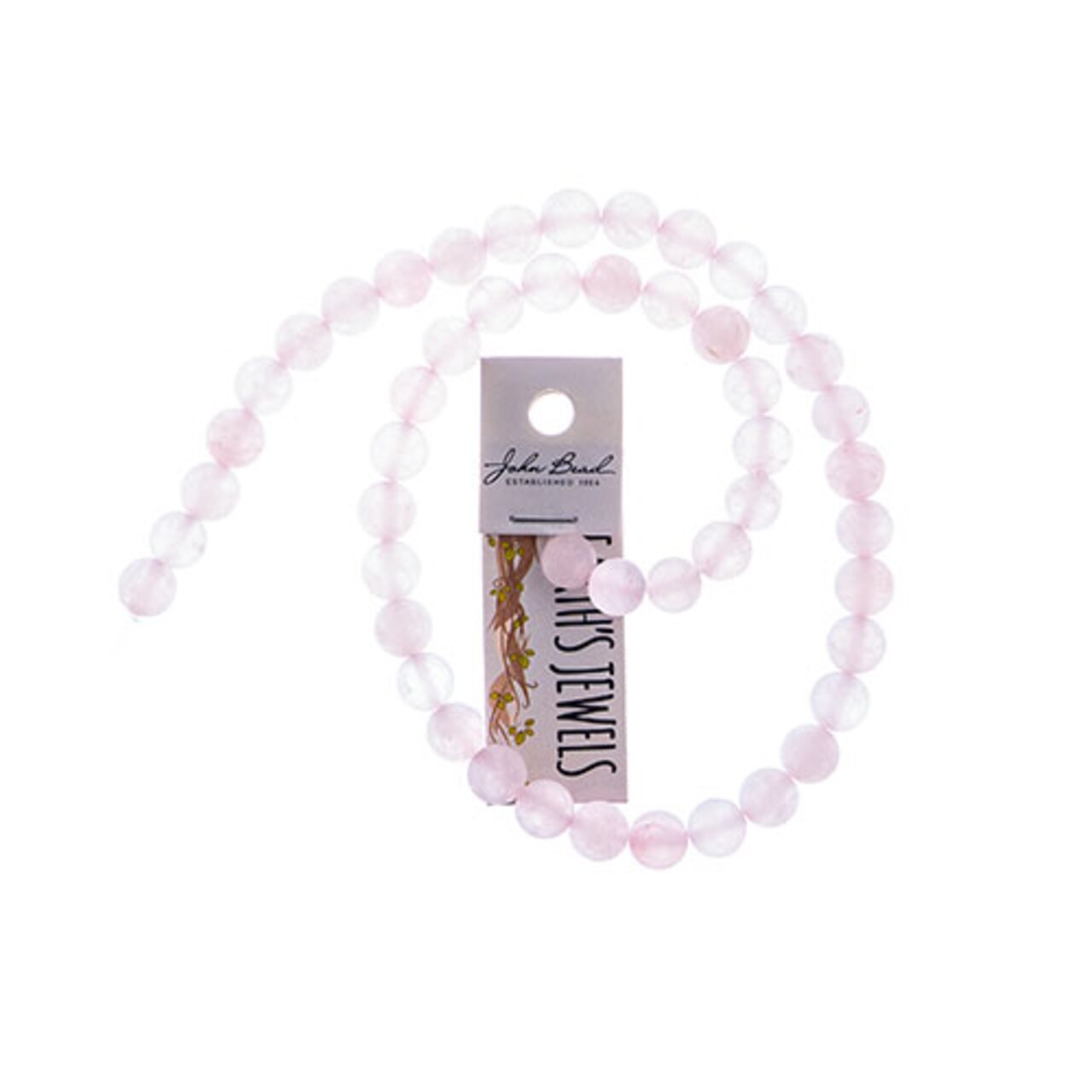 John Bead Earth's Jewels 16in Semi-Precious Natural Stone Round Matte Bead Strand